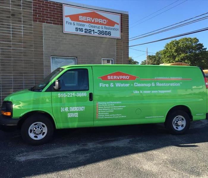 Showing the SERVPRO Van